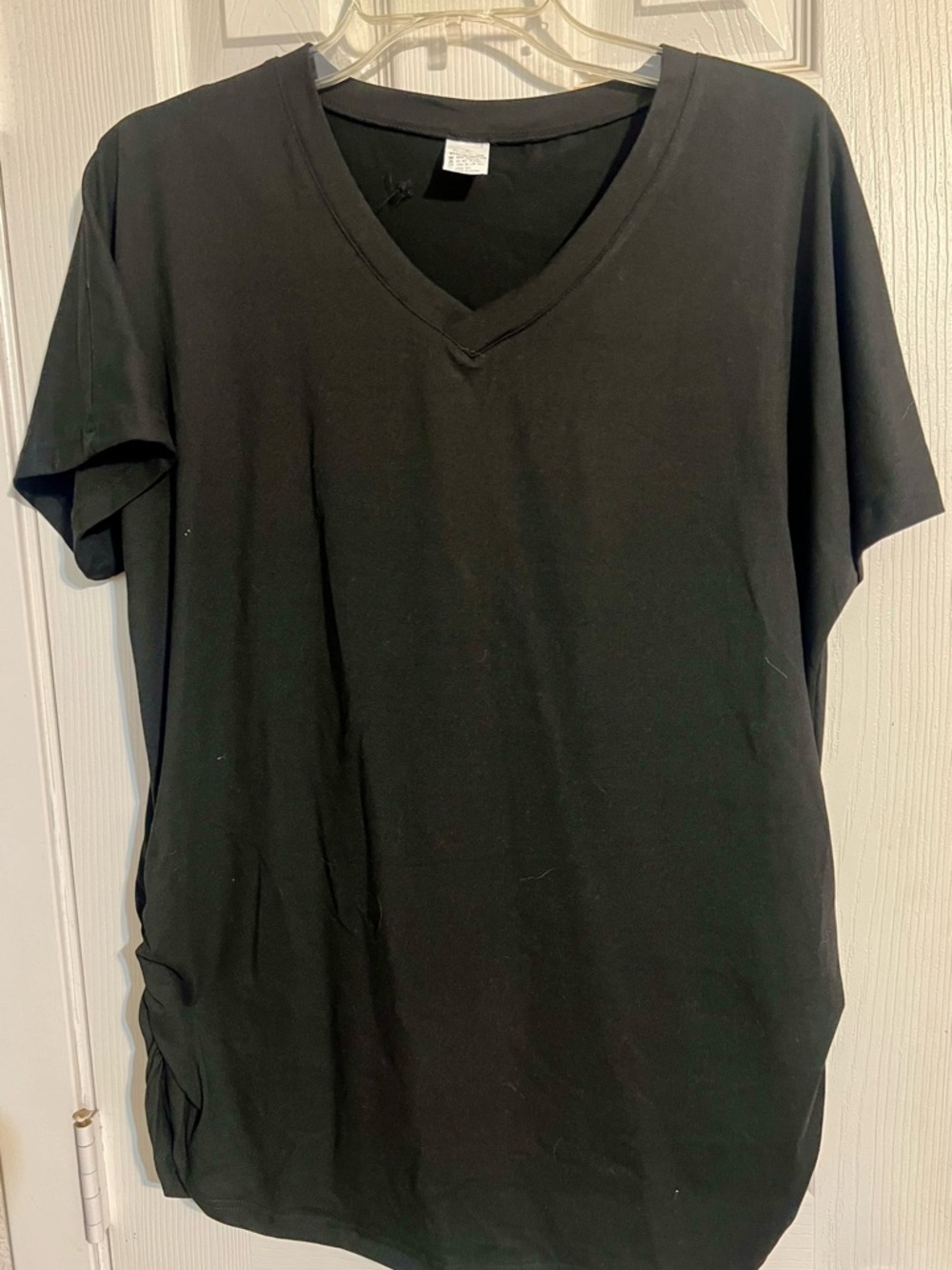 Women’s V-Neck Short Sleeve Shirt - Black